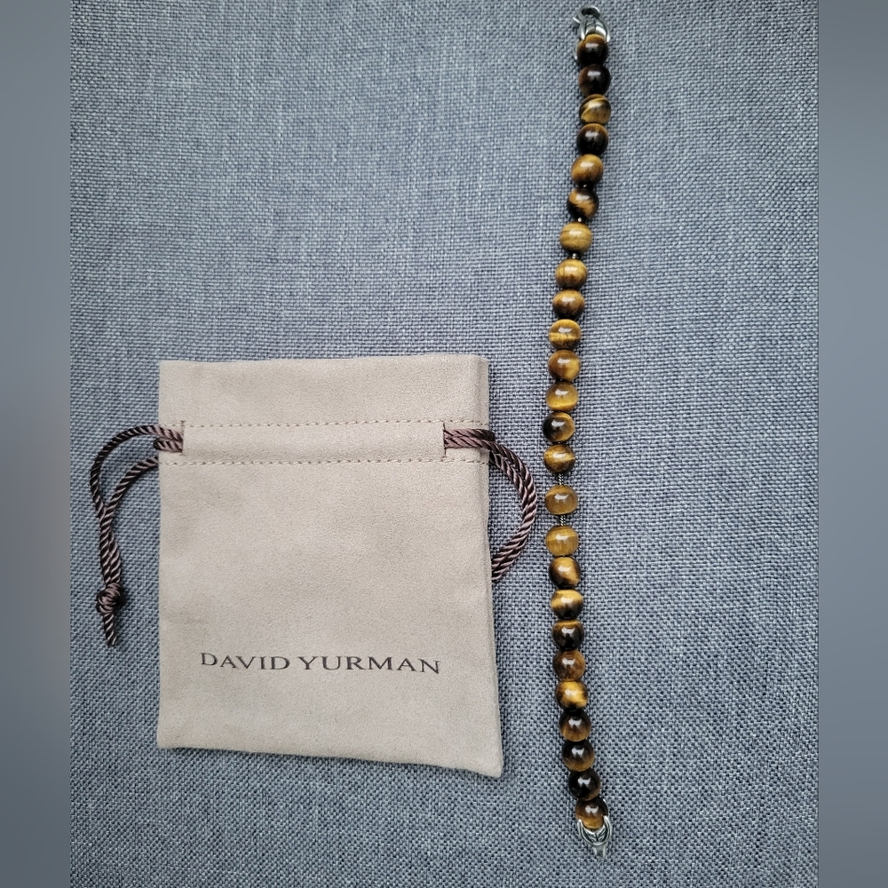 David Yurman Spiritual Beads BraceletSterling Silver with Tiger’s Eye 8mm